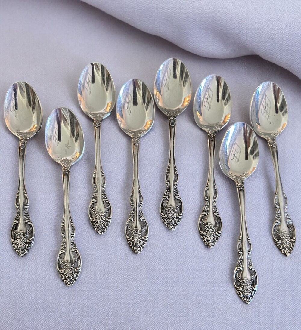 8pc Vintage Towle Stainless TWS211 Pierced Tea Spoon SCC Japan Supreme (H)